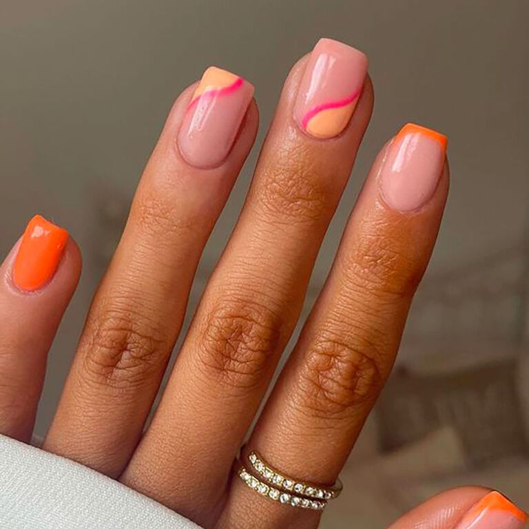 Id&eacute;e de manucure Peach Fuzz